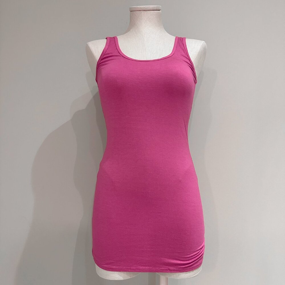 Three Dots Tank Top Pink Womens Size Small Long Tall Sleeveless